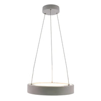 LED Hollow Circle Pendant - 18 Inch - Up-Down Light - 30 Watt - Color Selectable 27K/30K/35K/40K/50K - 120-277V - White Finish