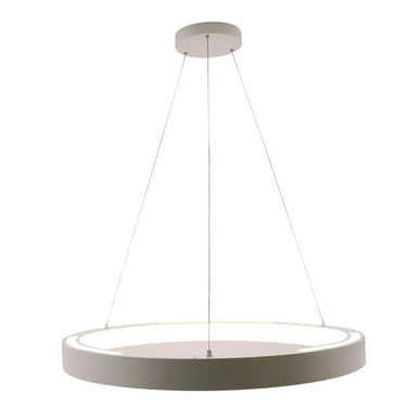 LED Hollow Circle Pendant - 36 Inch - Up-Down Light - 80 Watt - Color Selectable 27K/30K/35K/40K/50K - 120-277V - White Finish