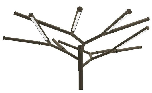 LED Tree Of Light - 9 Light Configuration - 225 Watt 28125 Lumens - 120-277V - Color Temperature Selectable 30K/40K/50K - Bronze Finish