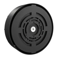 LED Round Bulk Head Light With Grid Cage - Glass Lens - Wall or Ceiling Mount – Wet Location - Watt Selectable 15W/12W/9W - Color Selectable 30K/40K/50K - 120/277V - Black Finish - Integrated Photocell Included