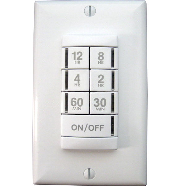 Preset Timer Switch, 12 Hour Max, 347V, White