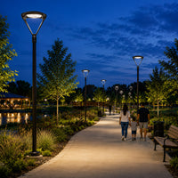 LED Modern Pole Light - 150 Watt - 19500 Lumens - 5000K Daylight - 120-277V - Bronze - Fits Up to 2.5 Inch Pole Top