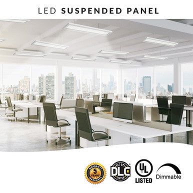 LED Suspended Panel Lights - Modern Hanging Light Fixture - Color Temperature Selectable