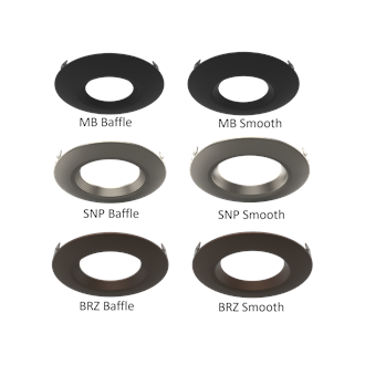 Retrobasics Downlight Smooth Trim Insert, 4In, Satin Nickel Painted