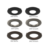 Retrobasics Downlight Smooth Trim Insert, 4In, Matte Black