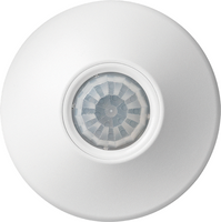 Networked nLight AIR occupancy and daylight sensor, Passive Dual Technology, Small Motion / Standard Range 360° Lens, Auxiliary Relay, Generation Two
