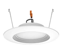 6 Inch LED Recessed Downlight With Baffle Trim- 10 Watt - 1000 Lumens - Color Selectable 27K/30K/40K/50K/65K - 120V - Recessed Can Required - Dimmable