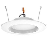 6 Inch LED Recessed Downlight With Smooth Trim- 10 Watt - 1000 Lumens -  Color Selectable 27K/30K/40K/50/65K - 120V - Recessed Can Required - Dimmable