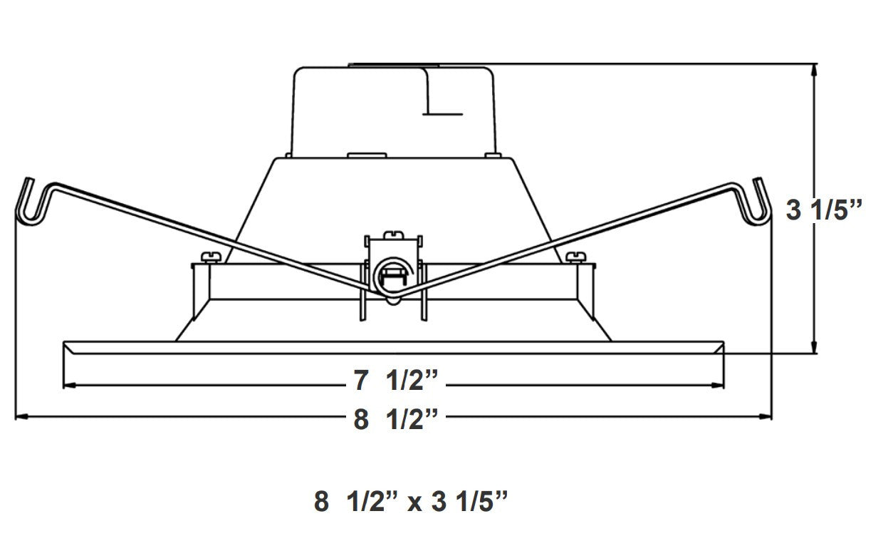 6 Inch Recessed Can Retrofit - 13 Watt - 950 Lumens - Color Selectable 27K/30K/35K/40K/50K - 120V - Recessed Can Required - Dimmable