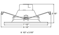 6 Inch Recessed Can Retrofit - 13 Watt - 950 Lumens - Color Selectable 27K/30K/35K/40K/50K - 120V - Recessed Can Required - Dimmable