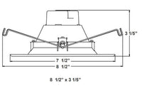 2 Inch Recessed Can Retrofit - 7 Watts - 600 Lumens - Color Selectable 27K/30K/35K/40K/50K - 120V - Smooth Trim - Recessed Can Required - Dimmable