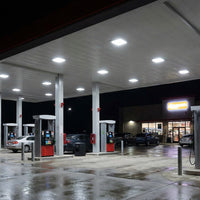 LED Gas Station Canopy Light - Recessed Mount - Selectable 100/80/60/40 Watts - Max 15000 Lumens - 5000K Daylight - 120-277V