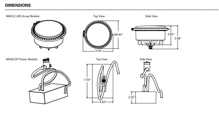 Lamp Module and Driver Retrofit Kit - M9700C, LED, Performance Package 4 - high, 4000K, Flood, Flat Lens Clear