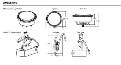 Retrofit LED Module and Driver For Hydrel Well Light, Package 3 - medium lumen, 5000K, Flood, Flat Lens Clear