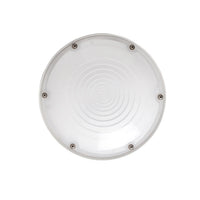 45 Watt LED Round Garage Canopy Light - Ceiling or Conduit Mount - 5000 Lumens - 5000K Daylight - 120-277V - White Finish