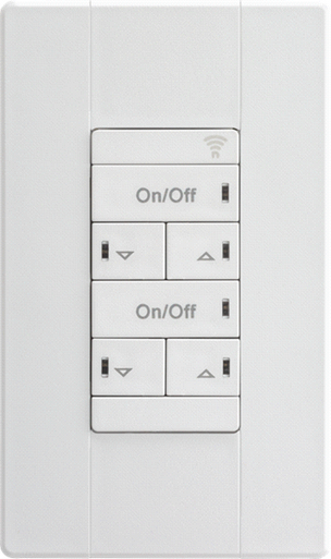 nLight PreSet Wall Control, 2-PoleRaise/Lower Dimming, White, Generation Two