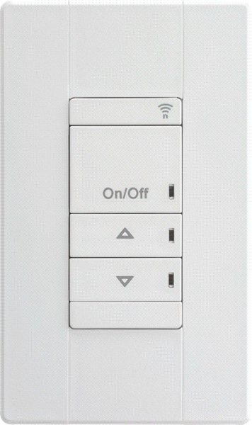 nLight Wired Aesthetic Wallpod, Raise/Lower Dimming, White, Low Temperature / High Humidity