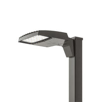 RSX LED Area Light, Size 1, 10374 Lumens, 4000K Cool White, Automotive front row beam distribution, 120-277V, House-side shield, Slipfitter, Dark bronze finish - RSX LED1 LED P2 40K AFR MVOLT HS IS DDBXD