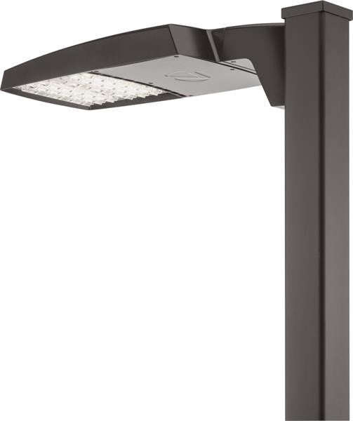 RSX Area Size 2, LED, Up to 11585 Lumens, 4000K, IES type III asymmetric, 347-480V, Round pole mounting, Black finish, super durable