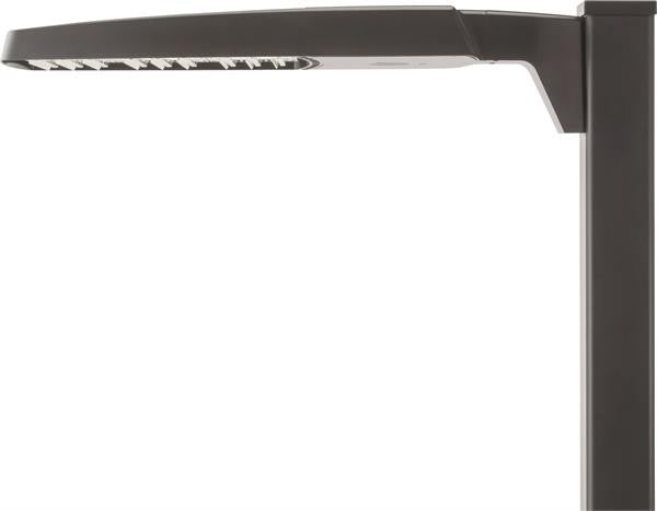 RSX LED Area Light, Size 3, 42630 Lumens, 4000K, Type V, square, 120-277V, Square pole mounting, Dark bronze finish, super durable