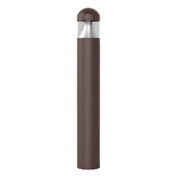 LED Bollard Light with Cone Reflector and Dome Head - Watt Selectable 13/18/23W - Color Selectable 30K/40K/50K - Black Finish