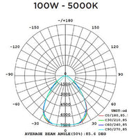 UFO LED High Bay Light - 100 Watt - 14000 Lumens - 110-277V - 5000K Daylight - Black Finish