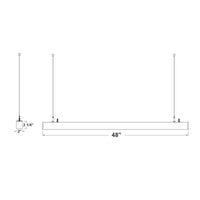 LED Squared Pendant Office  Light - Multiwatt 30W/35W/40W - 4400 Max Lumens - Color Selectable 35K/40K/50K - Downlight Only - 120-277V - With Suspension Hanging Kit - Black Finish