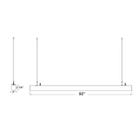 LED Squared Pendant Office  Light - Multiwatt 50W/60W/70W - 7700 Max Lumens - Color Selectable 35K/40K/50K - Up/Downlight - 120-277V - With Suspension Hanging Kit - Silver Finish