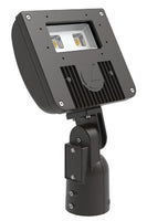 D-Series Size 1 LED Flood Luminaire, LED, Package 1, 4000K, Wide flood distribution, 120-277V, Integral Slipfitter, Dark bronze finish,  super durable