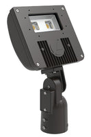 D-Series Size 1 LED Flood Luminaire, LED, Package 1, 4000K, Wide flood distribution, 120-277V, Integral Slipfitter, Dark bronze finish,  super durable