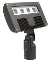 LED Flood Luminaire - 8546 lumens - 4000K - 70CRI - Horizontal flood - 120-277V - Knuckle mounting - Photocell -  Dark bronze finish