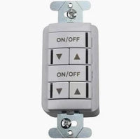 Low Voltage Push-Button Wallpod, Raise/Lower Dimming, Gray, Low Temperature / High Humidity