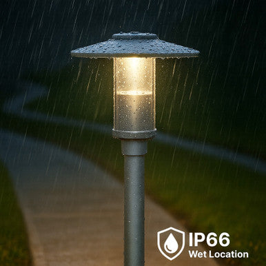 Indirect LED Post Light - Watt Selectable 40W/30W/20W/12W - Color Selectable 30K/40K/50K - 120-277V - 0-10V Dimmable - Silver Finish