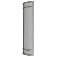 LED Decorative Wall Sconce Silver Finish Watt Selectable 15W/20W/25W - 2,400 Lumens - 9X18 Inches - Color Tunable 30/40/50K
