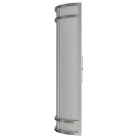LED Decorative Wall Sconce Silver Finish Watt Selectable 15W/20W/25W - 2,400 Lumens - 9X18 Inches - Color Tunable 30/40/50K