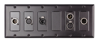 6 Gang Faceplace Black - PWFP G6 BL