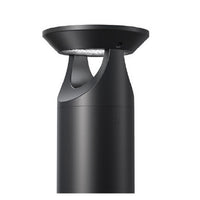 LED Solar Bollard Lights with Remote - Height 20IN - 3 Watt - 390 Lumens - 4000K Cool White - Anchor Bolts & Plate Included - Black Finish