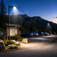 LED Dusk to Dawn Outdoor Solar Lights - Post or Wall Mounted - Choose from Multiple Wattages