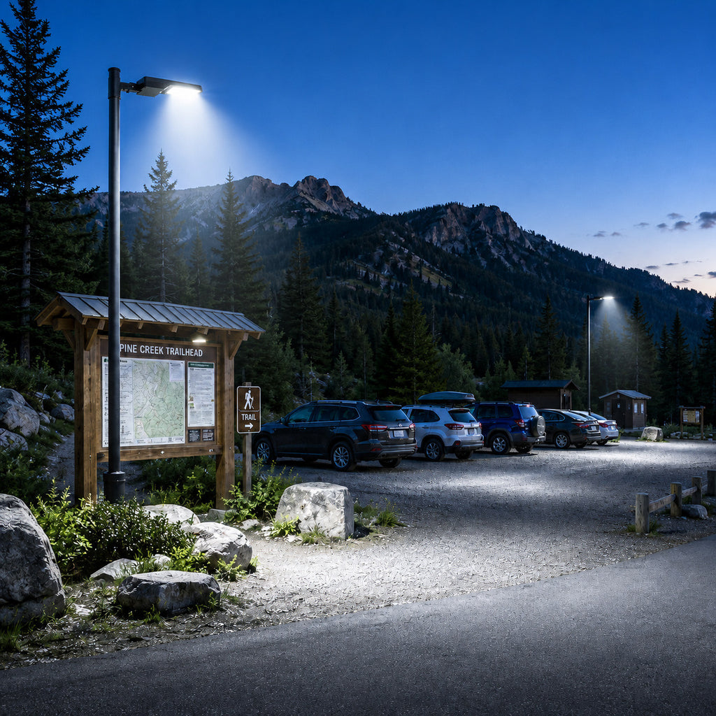 LED Dusk to Dawn Outdoor Solar Lights - Post or Wall Mounted - Choose from Multiple Wattages