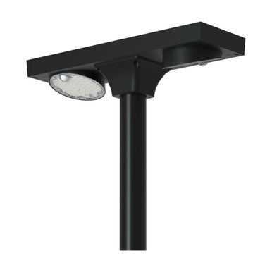 Solar LED Dual Head Post Top Light w/ Rotatable Lights - Dusk To Dawn - Remote Programmable - Extremely Bright - Commercial Grade - 40 Watt - 4800 Lumen Output - Warm White/Daylight Color Switchable