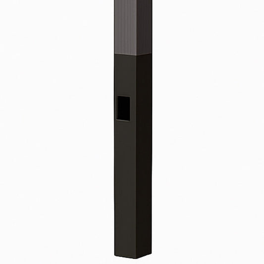 10 Foot Square Pole For Direct Burial - Steel With Bronze Finish - 4 Inch Diameter