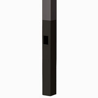 10 Foot Square Pole For Direct Burial - Steel With Bronze Finish - 4 Inch Diameter