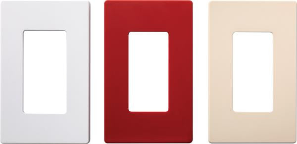 Sensorswitch Screwless Wall-Plate,1 Gang,Red