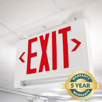 LED Light Pipe Exit Combos - Commercial Exit Sign With Lights - Choose Your Letter and Housing Color