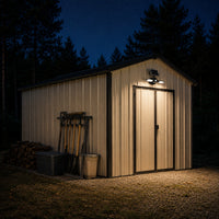 LED Solar Wall Lights - 15 Watt - 6000K Daylight Deluxe - Black Finish