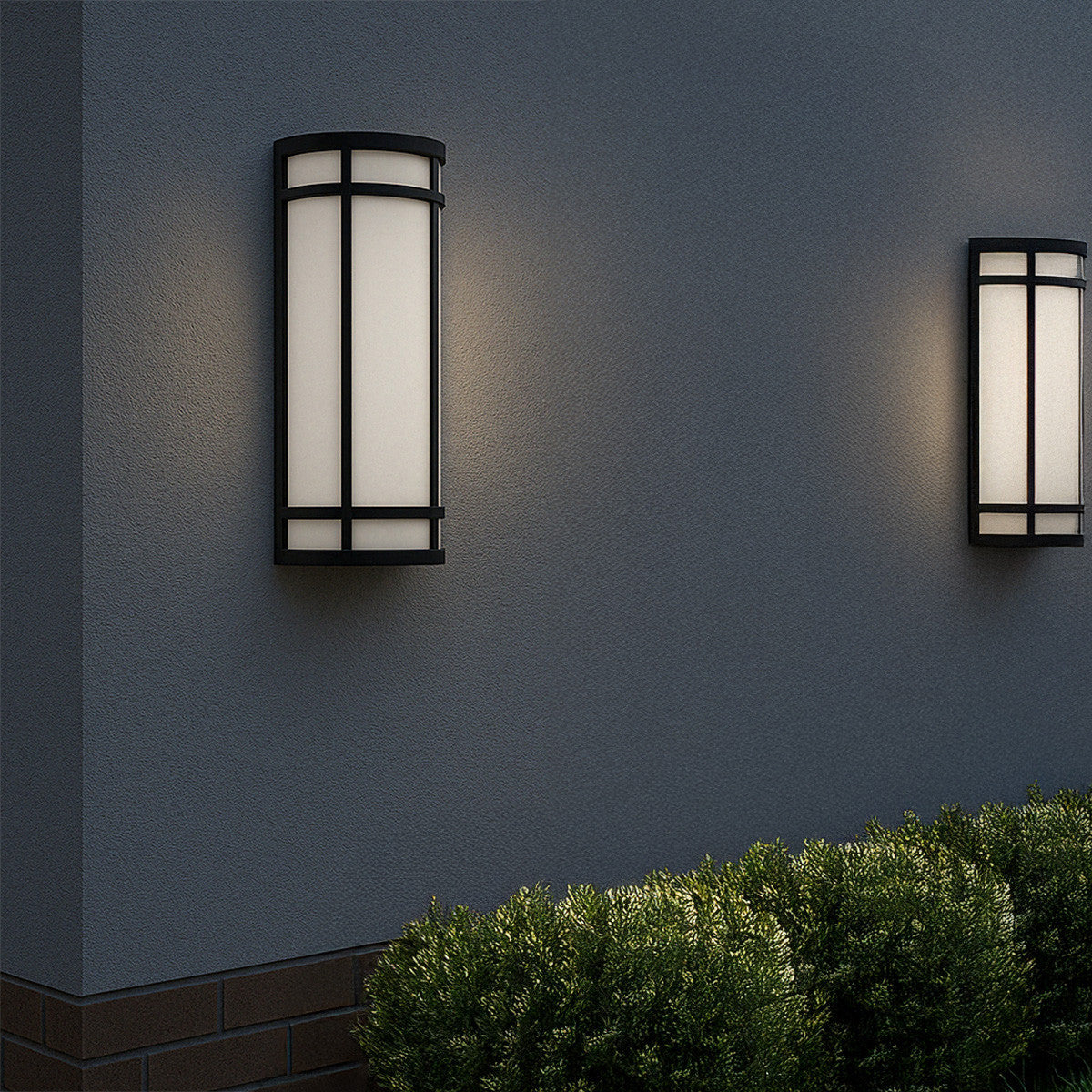 LED Decorative Wall Sconce Black Finish Watt Selectable 20W/25W/30W - 2,800 Lumens - 9X24 Inches - Color Tunable 30/40/50K