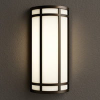 LED Decorative Wall Sconce Bronze Finish Watt Selectable 15W/20W/25W - 2,400 Lumens - 9X18 Inches - Color Tunable 30/40/50K