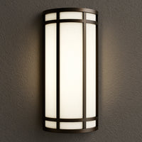 LED Decorative Wall Sconce Black Finish Watt Selectable 15W/20W/25W - 2,400 Lumens - 9X18 Inches - Color Tunable 30/40/50K