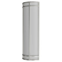 LED Decorative Wall Sconce Silver Finish Watt Selectable 20W/25W/30W - 2,800 Lumens - 9X24 Inches - Color Tunable 30/40/50K