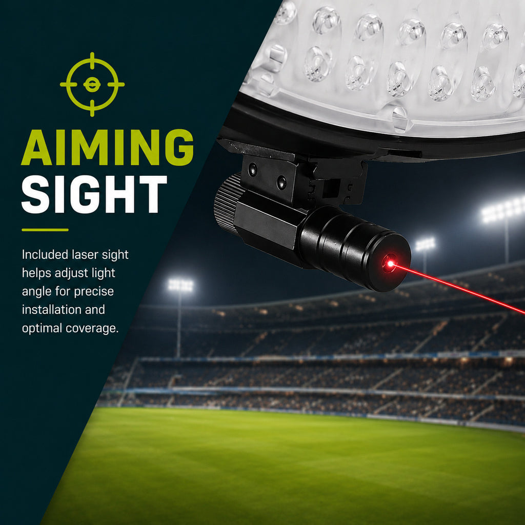 LED Stadium Light - 500W - 120/277V - 5000K Daylight - 68000 Lumen - Yoke Mount - Black Finish